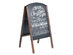 Costway 31.5'' Wood A-Frame Chalkboard Menu Sign Board Sidewalk Wedding Signage - black & coffee