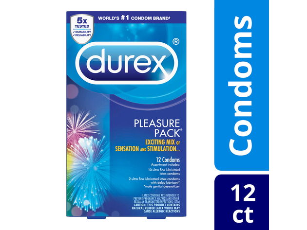 Durex Ultra-Fine and Lubricated Latex Condoms Assorted Pleasure Pack