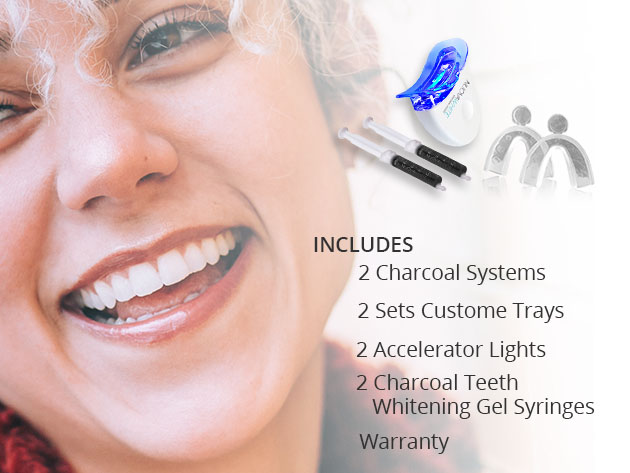 NUOVAWHITE Charcoal Teeth Whitening System: 2-Person Pack