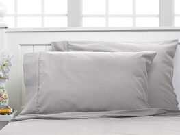 Bamboo 4-Piece Chevron Embossed Sheets (Silver/King)