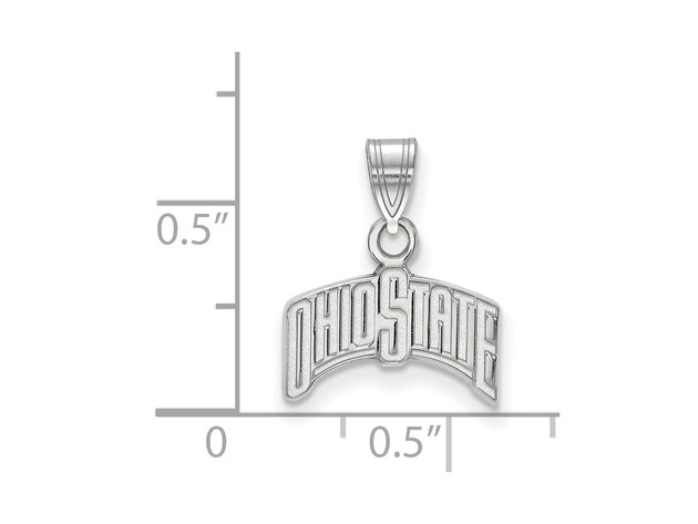 Sterling Silver Ohio State Small 'OHIO STATE' Pendant