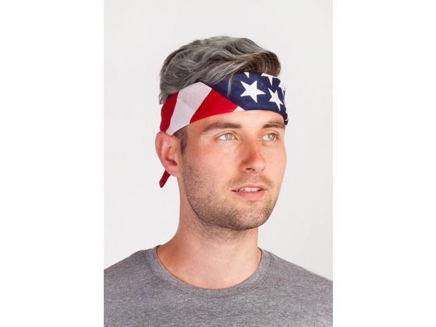 Daily Basic American Flag Bandana Cotton - 22 inches - Bulk Wholesale Packs - American Flag
