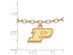 NCAA 14k Gold Plated Sterling Silver Purdue P Dangle Anklet, 9 Inch