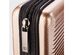 Hardside Mini Case Luggage Full Zip Around Closure Elastic Mesh Interior Pockets Travel Bag, Champagne