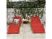 Costway 2 PCS Folding Wooden Lounge Chair Chaise W/ Cushions  Pool Deck 