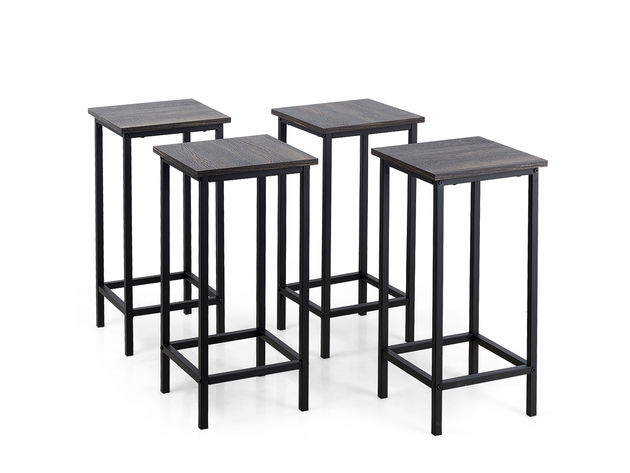 Costway Set of 4 Bar Stools 24'' Counter Height Backless Dining Stools