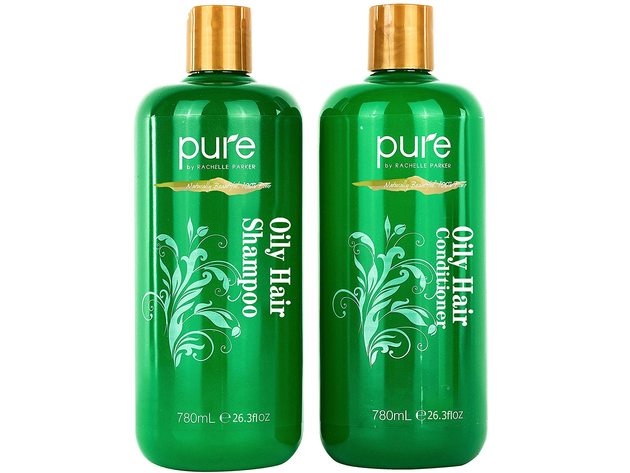 Shampoo & Conditioner Set for Oily Hair. Hair Strengthener & Itchy Scalp Shampoo Treatment.