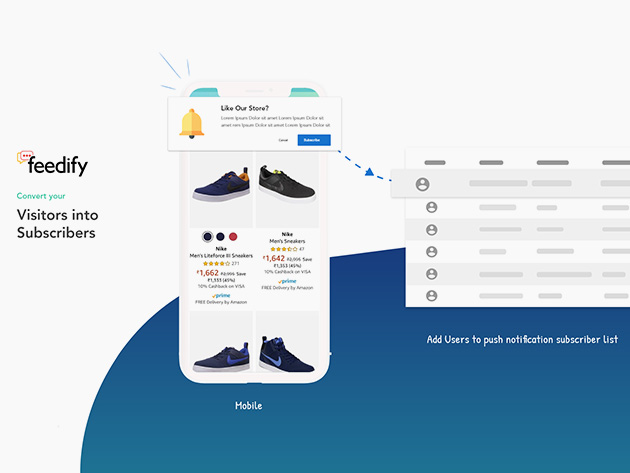 Feedify Push Notification Tool: Lifetime Subscription (The Ultimate Plan)
