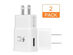 Adaptive Fast Charging Wall Charger for Samsung Galaxy S10/S10+/S10e /S9/S9+/S8/S8+/Note 9/Note 8 - 2 Pack - White