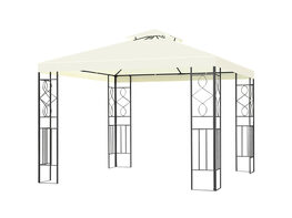 Costway 2 Tier 10'x10' Patio Gazebo Canopy Tent Steel Frame Shelter Awning Beige