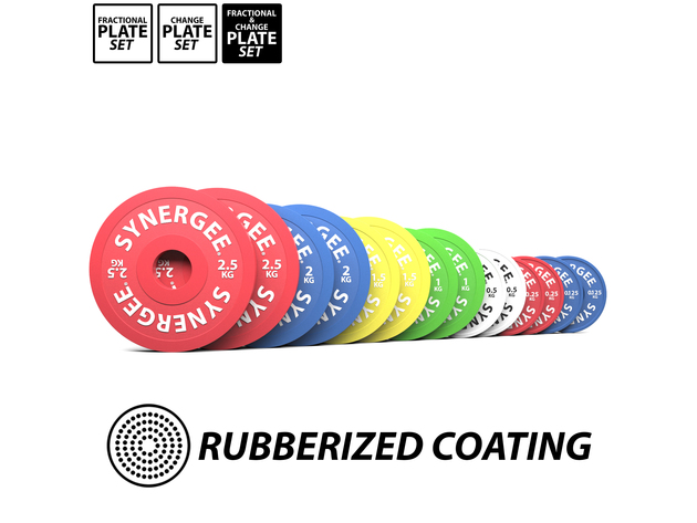 Synergee Rubberized Fractional & Change Plates - Fractional and Change Plate Set