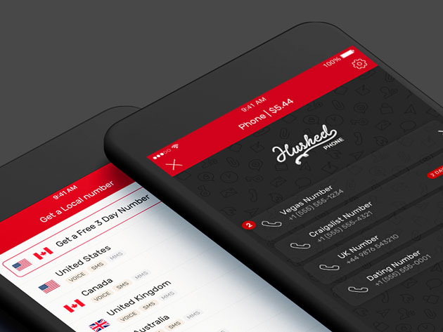 Hushed Private Phone Line lifetime subscription (1 UK Phone Line)