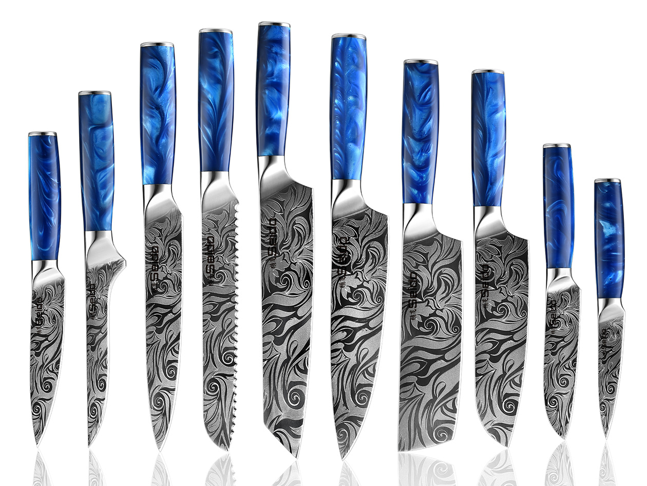 Seido Tengoku 10-Piece Damascus Chef Knife Set