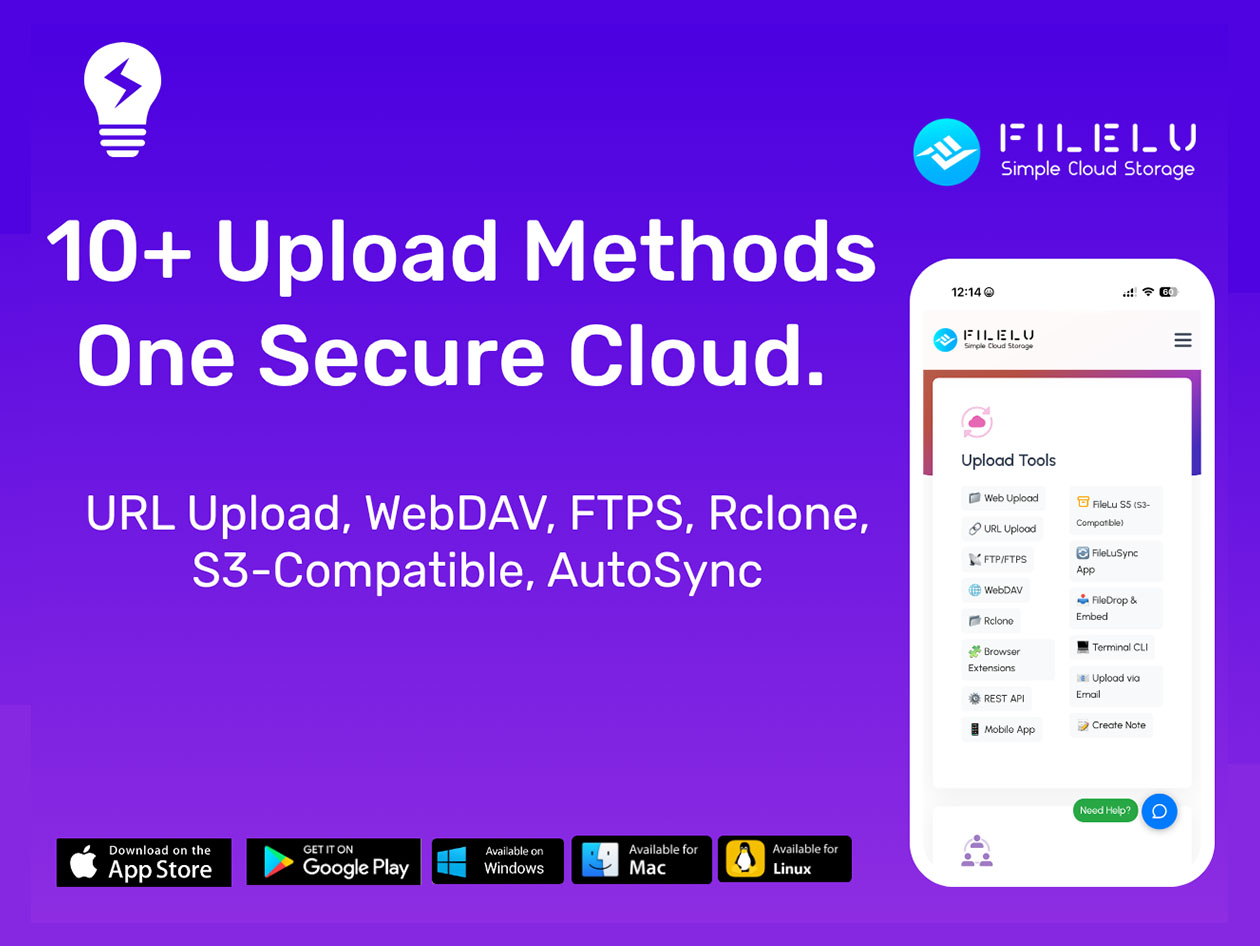 FileLu Cloud Storage Premium Plan: Lifetime Subscription