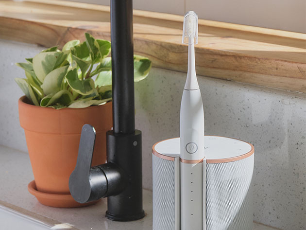 Wavee W-1 Sonic Toothbrush & Speaker System (Pearl White)