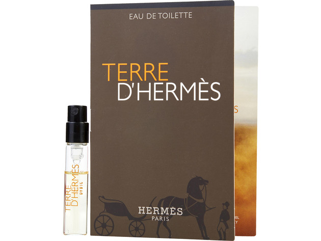 TERRE D'HERMES by Hermes EDT SPRAY VIAL ON CARD 100% Authentic