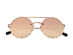 Bertha Harlow Round Metal Sunglasses (Rose Gold Lens)