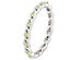 Natural Green Peridot 1/4 Carat (ctw) Eternity Twist Band Ring in Sterling Silver - 9