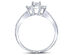 Three Stone Princess Cut Diamond Anniversary Engagement Ring 1/2 Carat (ctw I-J, I1) in 14K White Gold - 8.5
