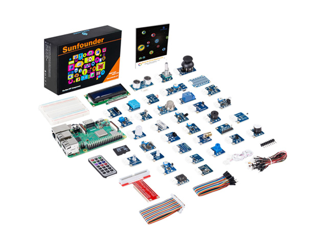 37 Sensors Starter Kit for Raspberry Pi (Pi 3B+ Included)