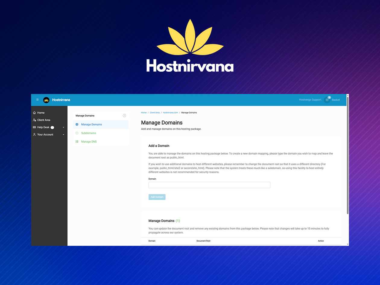 Hostnirvana Website Hosting: Lifetime Subscription (10 Websites)