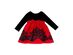 Rare Editions Baby Girls Velvet-Bodice Flocked-Skirt Dress Red Size 12 Months