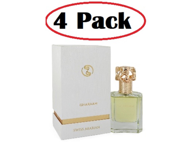4 Pack of Swiss Arabian Gharaam by Swiss Arabian Eau De Parfum Spray (Unisex) 1.7 oz