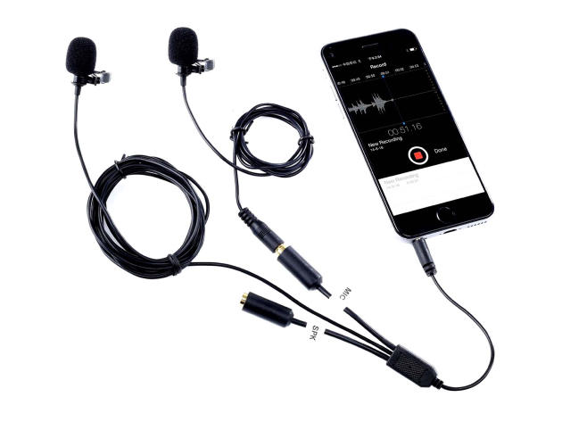 Movo PM10 | Black or White Lavalier Movo Microphone for Smartphones