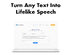 Speechnow™ True to Life AI Text to Speech SN001: Lifetime Subscription
