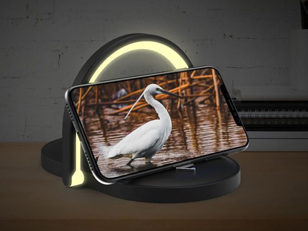 LED Bedside Lamp with Wireless Charger