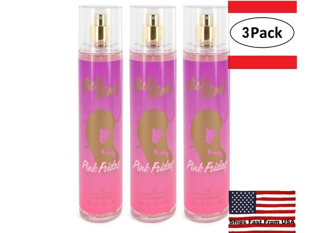 3 Pack Pink Friday by Nicki Minaj Body Mist Spray 8 oz  for Women