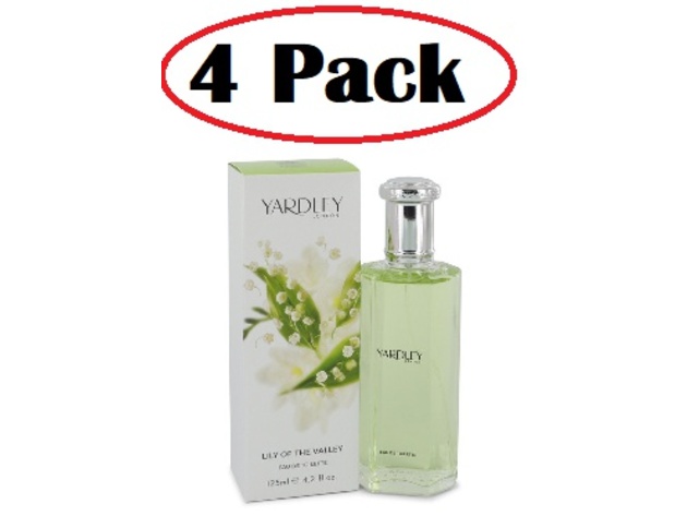 4 Pack of Lily of The Valley Yardley by Yardley London Eau De Toilette Spray 4.2 oz