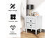 Costway Nightstand End Bedside Coffee Table Wooden Leg Storage Drawers - White