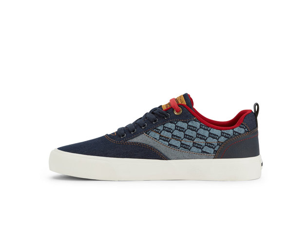 Levi's Mens Lance Lo Monogram X Fashion Sneaker Shoe - 8.5 M Navy/Red