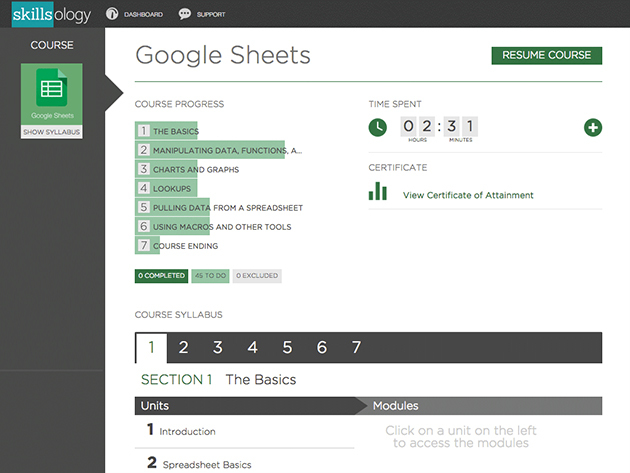 Google Sheets Mastery Course