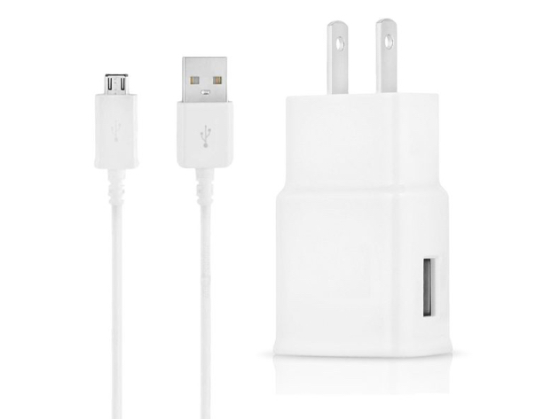 Samsung 2 Amp Charger W/ Micro USB Charger - White