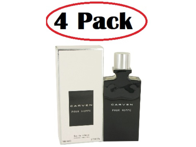 4 Pack of Carven Pour Homme by Carven Eau De Toilette Spray 3.4 oz