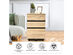 Costway 3-Drawer Mobile File Cabinet Vertical Filling Cabinet for Home Office - Natural + Black