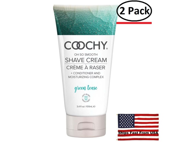( 2 Pack ) Coochy Shave Cream - Green Tease - 3.4 Oz