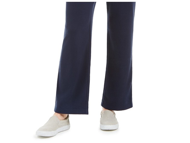 Karen Scott Women's Petites Microfleece Pants Blue Size 44