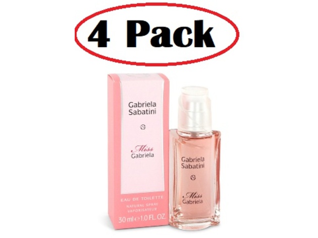4 Pack of Miss Gabriela by Gabriela Sabatini Eau De Toilette Spray 1 oz