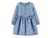 Carters Baby Girls Chambray Heart Dress Blue Size 9 Months