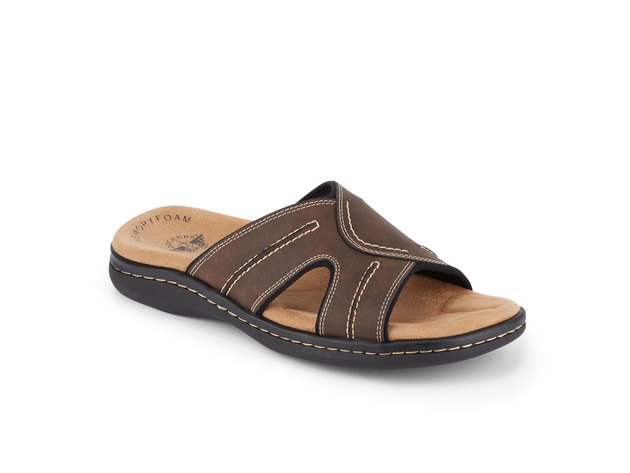 Dockers Mens Sunland Casual Slide Sandal Shoe - 14 M Dark Brown