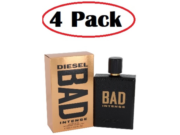 4 Pack of Diesel Bad Intense by Diesel Eau De Parfum Spray 4.2 oz