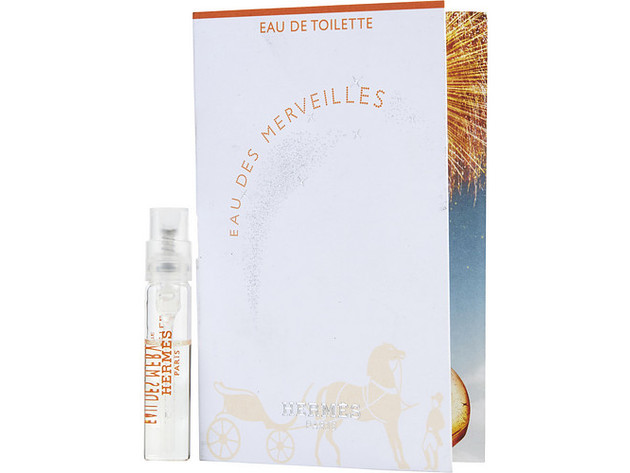 EAU DES MERVEILLES by Hermes EDT SPRAY VIAL ON CARD 100% Authentic