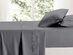 4-Piece Bamboo Blend Waffle Hem Sheet Set (Gray/Full)