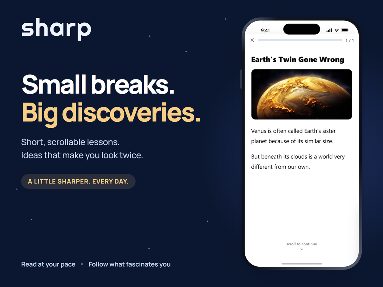 Sharp: Short Lessons, Big Wins (Lifetime Subscription)