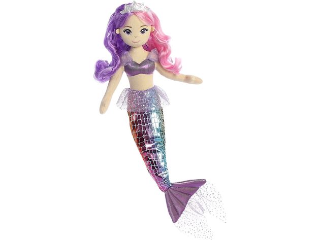 Aurora World Gorgeous High Quality Plush Sea Sparkles Rainbow Mermaid Toy, Sea Iris