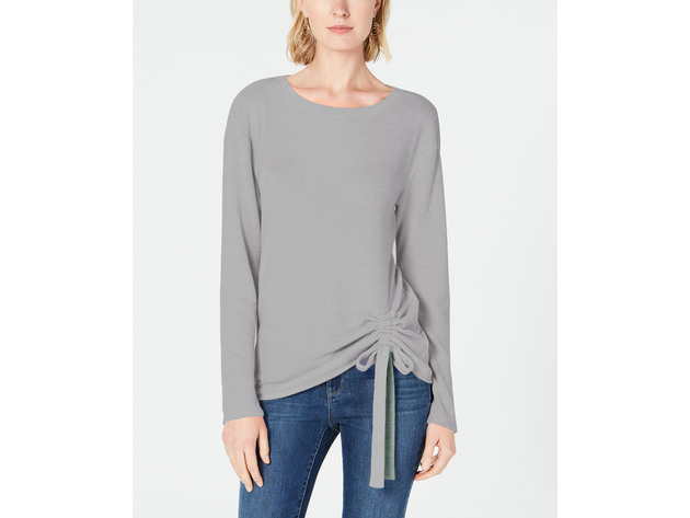 INC International Concepts Women's Ruched Top Green Size Extra Large
