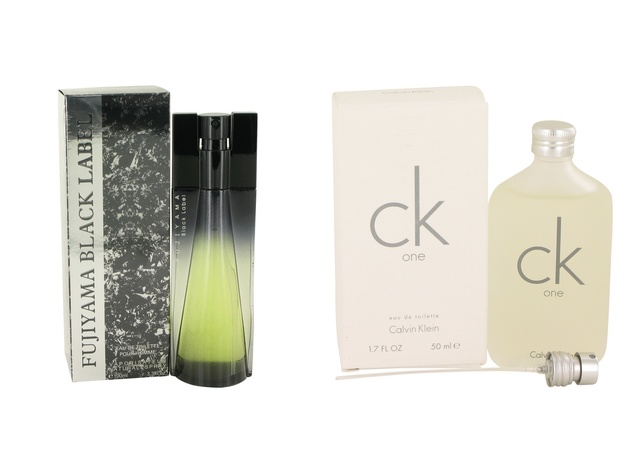 Gift set  Fujiyama Black Label by Succes De Paris EDT Spray 3.4 oz And  CK ONE EDT Pour/Spray (Unisex) 1.7 oz